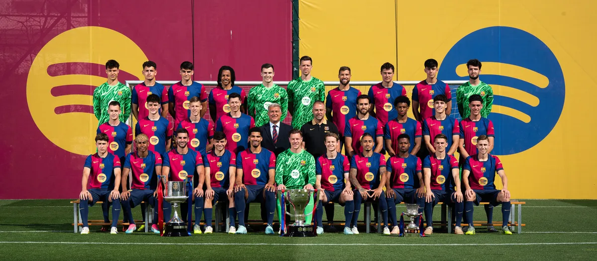 Barcelona spelers teamfoto